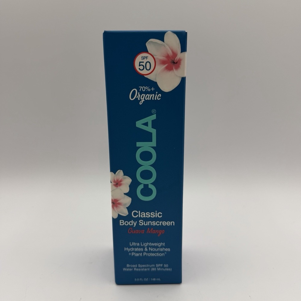 COOLA Organic Classic Body Sunscreen Guava Mango Ultra Lightweight 5 Oz SPF 50